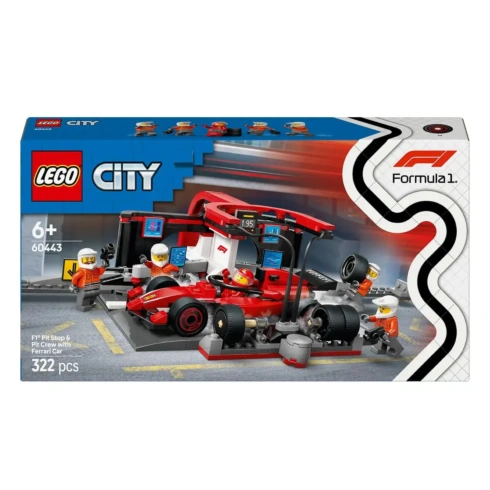 LEGO City Піт-стоп і піт-екіпаж F1 з болідом Ferrari 60443 - 1