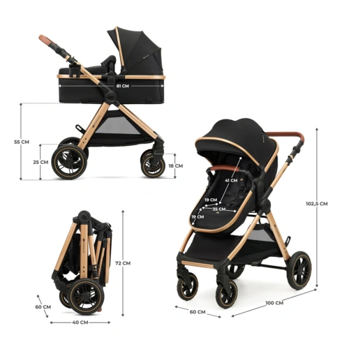 Універсальна коляска 3 в 1 Kinderkraft Esme Pure Black 00-00305285 - 8