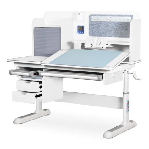 Стіл Mealux BD-630 WG Winnipeg Multicolor Plus White Grey з тумбою - 2