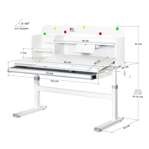 Стіл Evo-kids TH-360 White Grey - 2