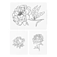 Набір тимчасових тату TATTon.me Graphic flowers set - 4