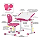 Комплект Evo-kids Стіл Стілець Evo-06 Plus Pink - 2