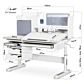 Стіл Mealux BD-630 WG Winnipeg Multicolor Plus White Grey з тумбою - 4