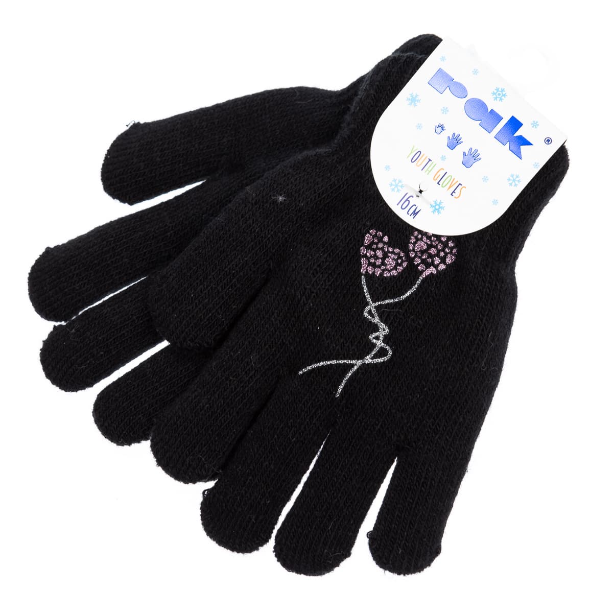 

Перчатки зимние Rak Heart balloons black, р.  R-105DB ТМ: Rak, Черный, R-105DB