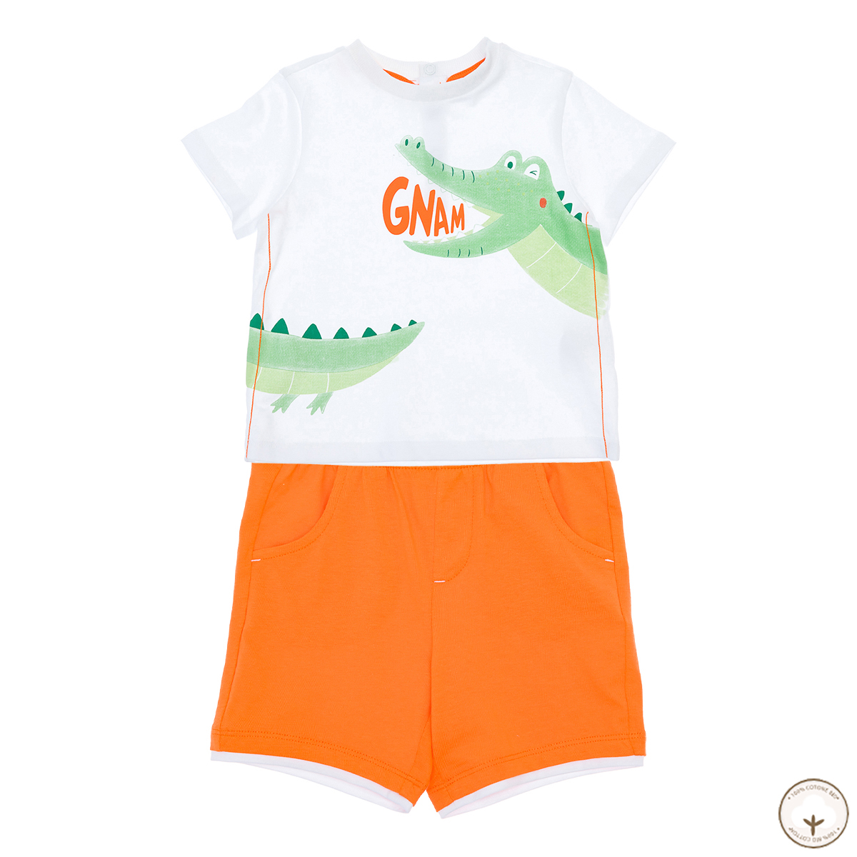 

Футболка и шорты BluKids Bio Cotton Croco, р.  5699640 ТМ: BluKids, Белый, 5699640
