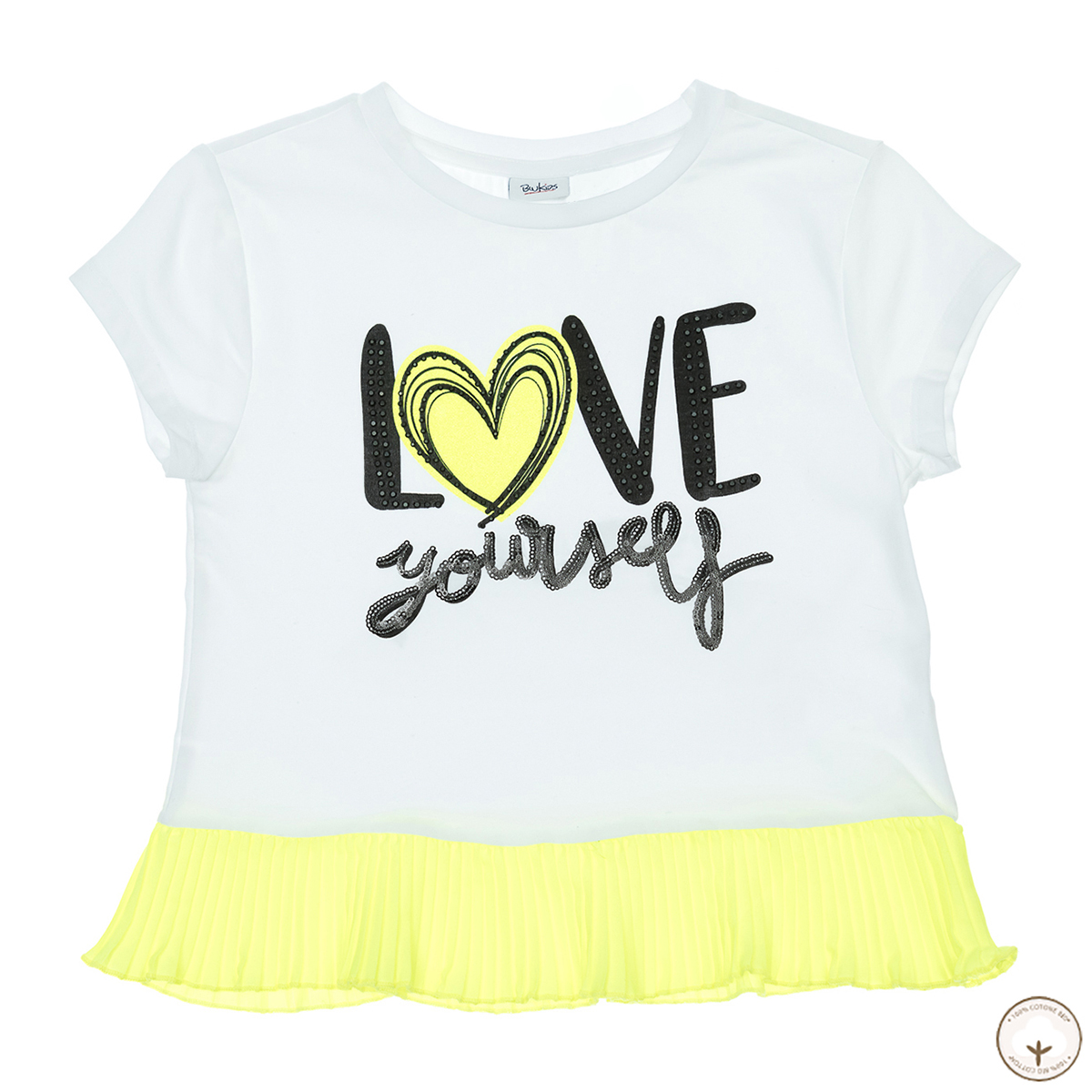 

Футболка BluKids Bio Cotton Love Yourself, р.  5656309 ТМ: BluKids, Белый с желтым, 5656309