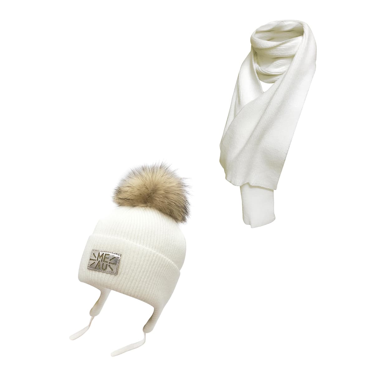 

Комплект Elf-kids Шапка Шарф Snowball, р.  Уитни ТМ: Elf-kids, Молочный, Уитни