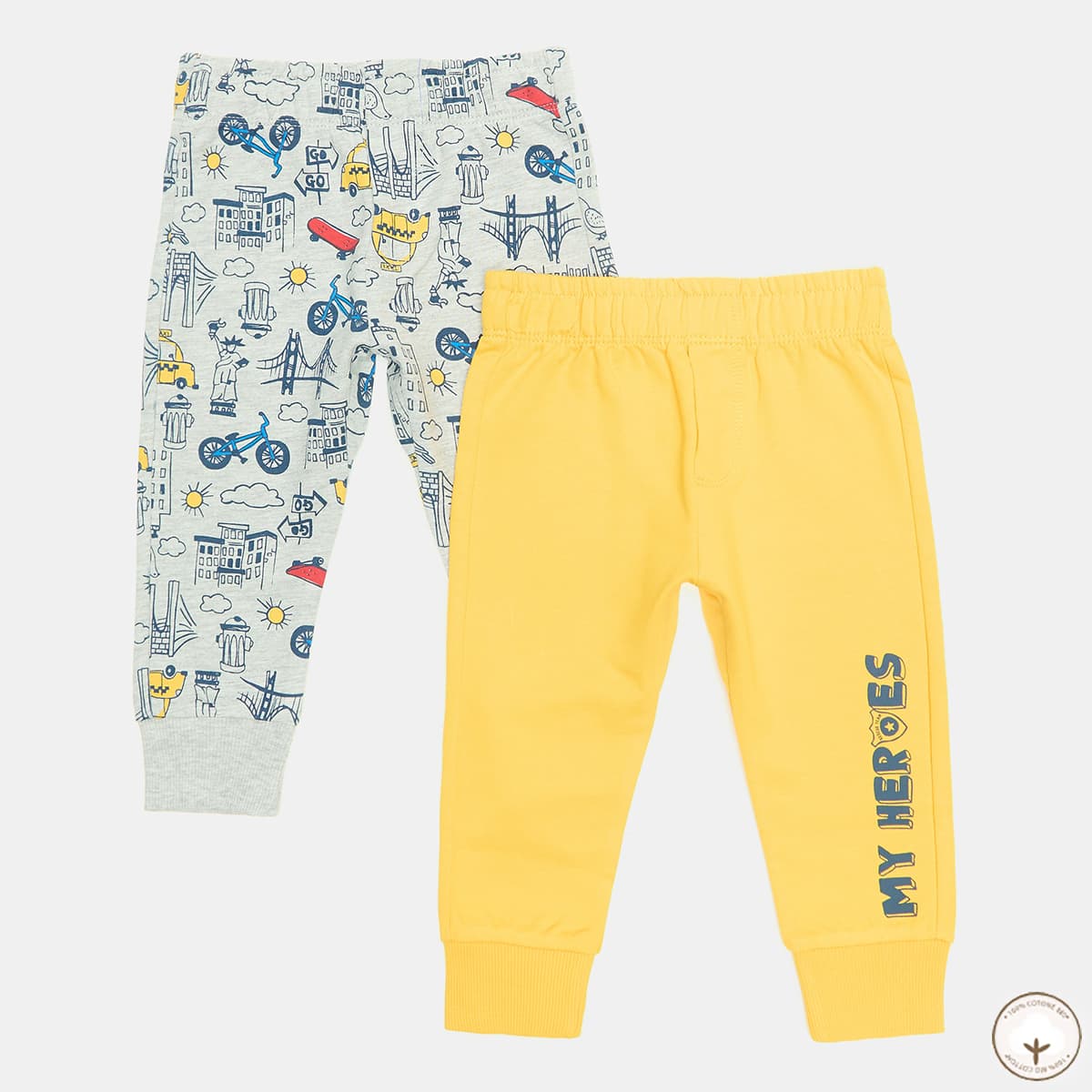 

Набор спортивных брюк BluKids Bio Cotton My Heroes 2 шт, р.  5741995 ТМ: BluKids, Желтый, 5741995