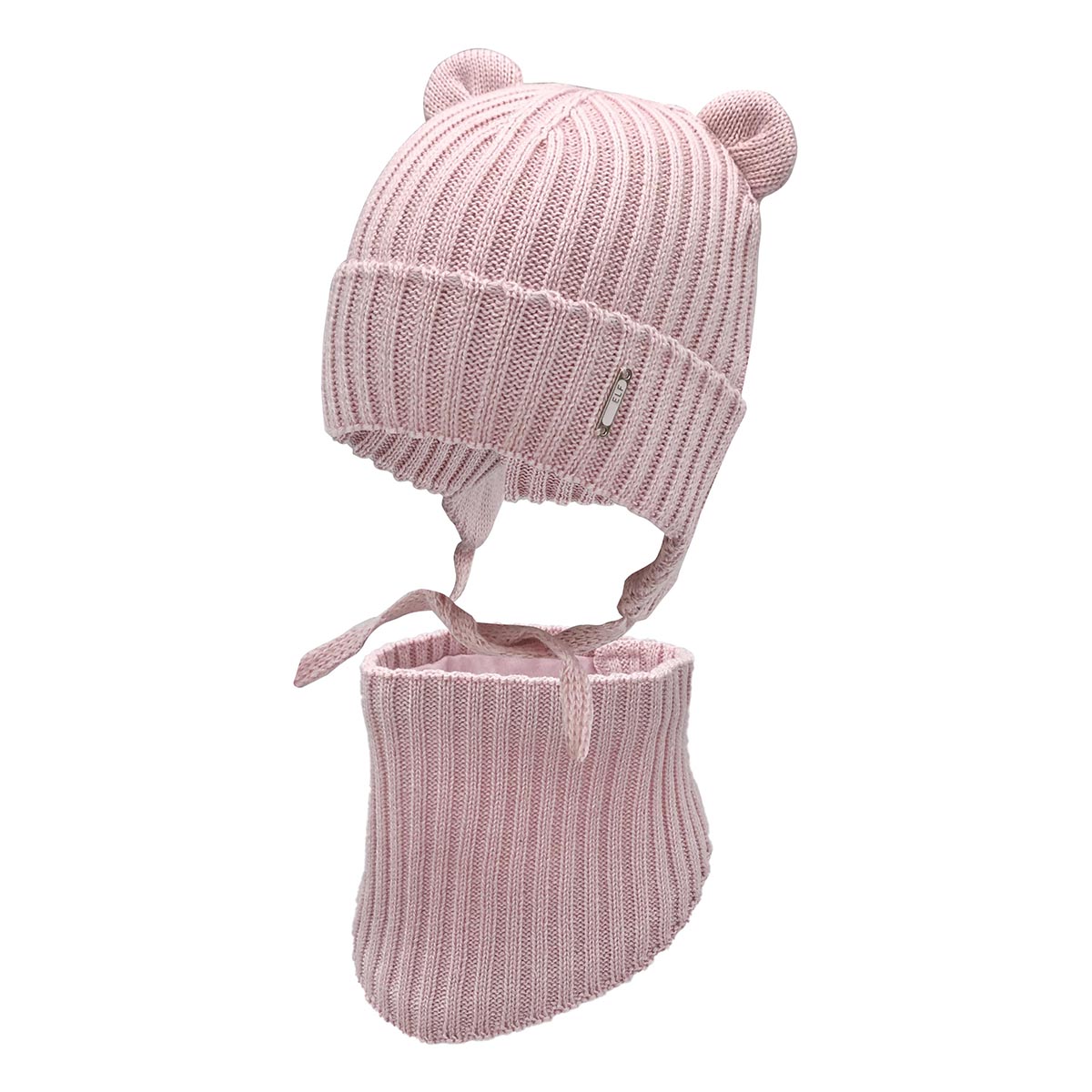 

Комплект Elf-kids Шапка Манишка Sanna pink, р.  Санна ТМ: Elf-kids, Розовый, Санна