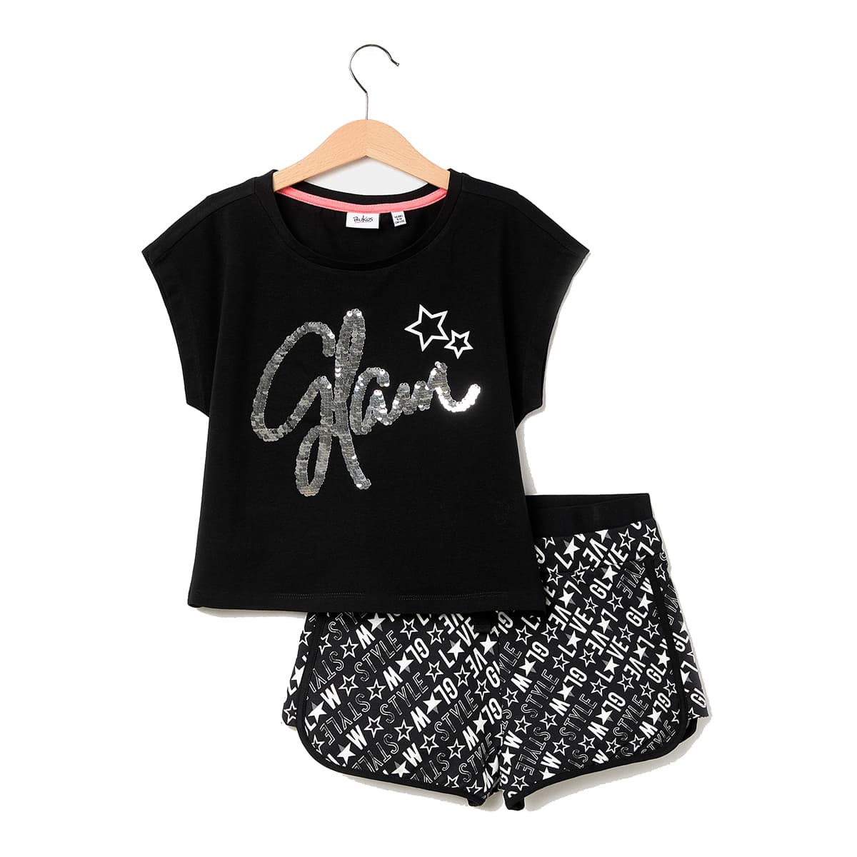 

Комплект BluKids Футболка Шорты Glam, р.  5912062 ТМ: BluKids, Черный, 5912062