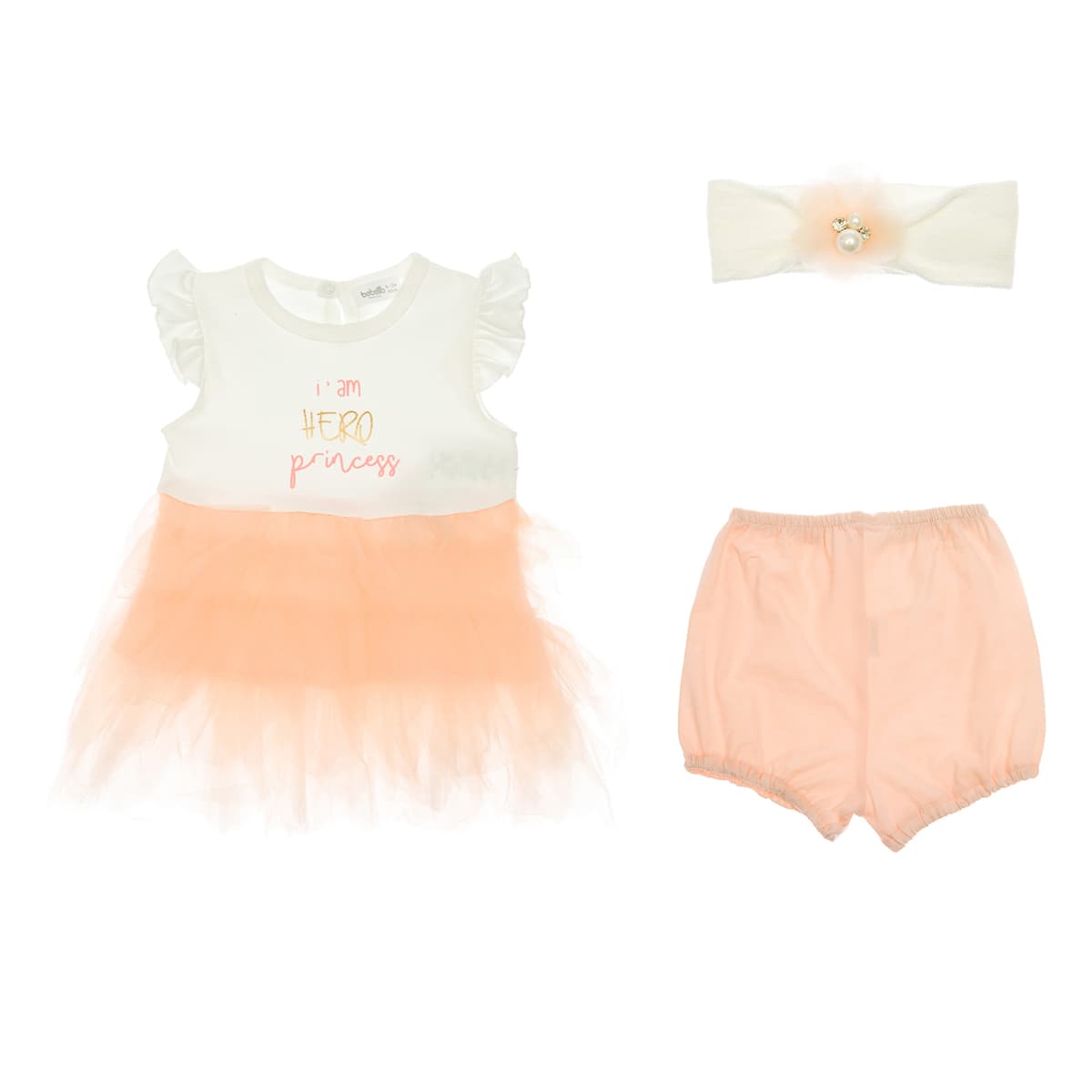 

Комплект Bebetto Платье Трусики Повязка Princess, р.  K3352 ТМ: Bebetto, Розовый, K3352