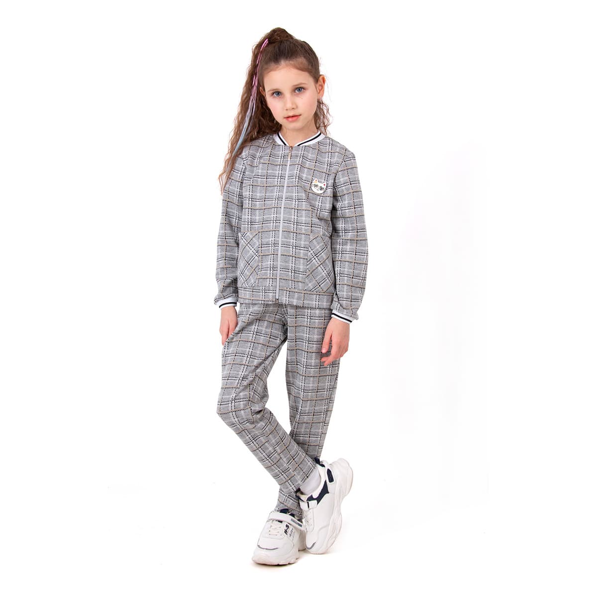 

Костюм Mevis Бомбер Брюки Glam Cat, р.  4264 ТМ: Mevis, Серый, 4264