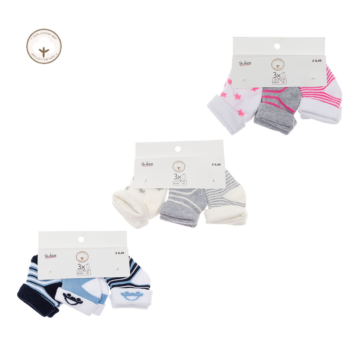 

Набор носков BluKids Bio Cotton Sweet Blue 3 шт, р.  5950675 ТМ: BluKids, Голубой, 5950675