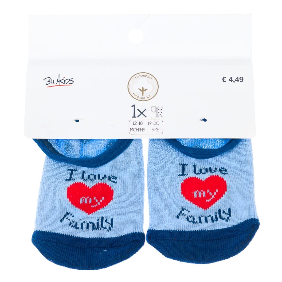

Носки BluKids I Love My Big Family, р.  5938989 ТМ: BluKids, Белый, 5938989
