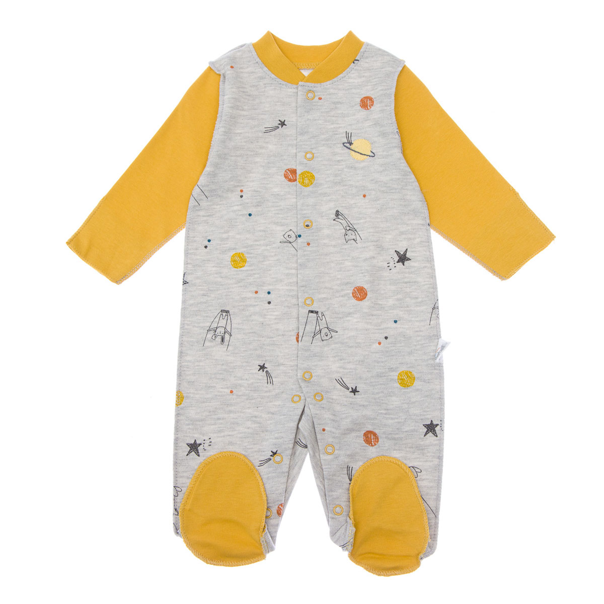 

Человечек Bebetto Cosmic Trip Yellow, р.  T2921 ТМ: Bebetto, Серый с желтым, T2921