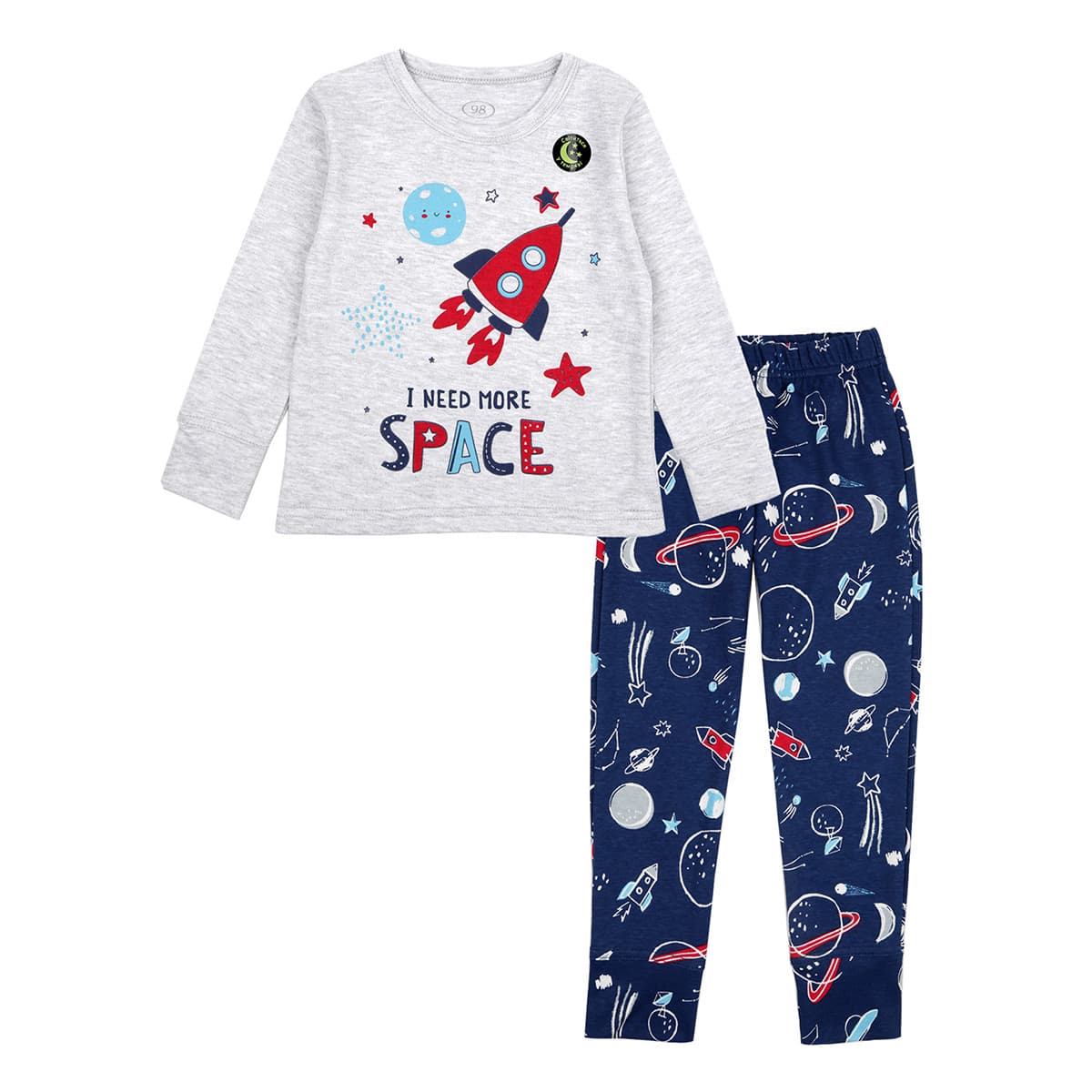 

Пижама Фламинго Space, р.  256-035 ТМ: ФЛАМИНГО, Серый с синим, 256-035