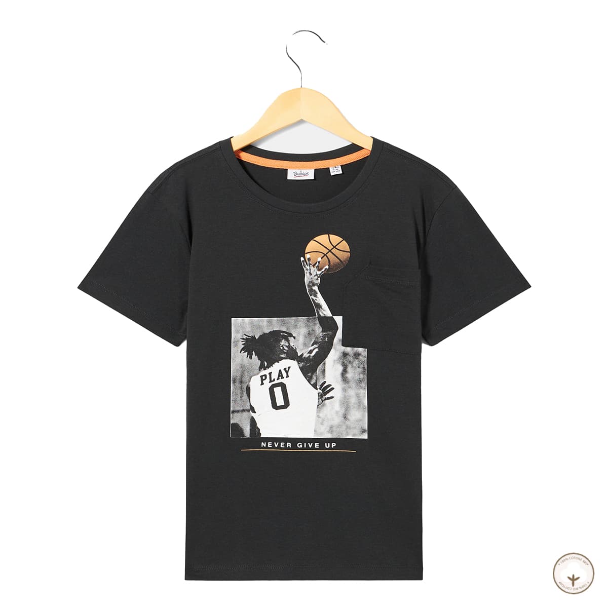 

Футболка BluKids Bio Cotton Never Give Up, р.  6000213 ТМ: BluKids, Черный, 6000213