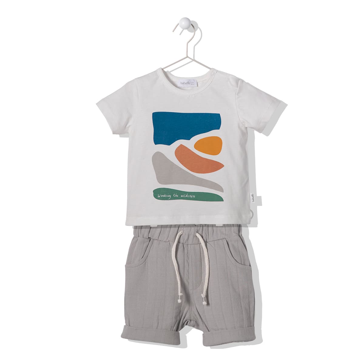 

Комплект Bebetto Футболка Шорты Wondering the wildernesss, р.  K3745 ТМ: Bebetto, Серый, K3745