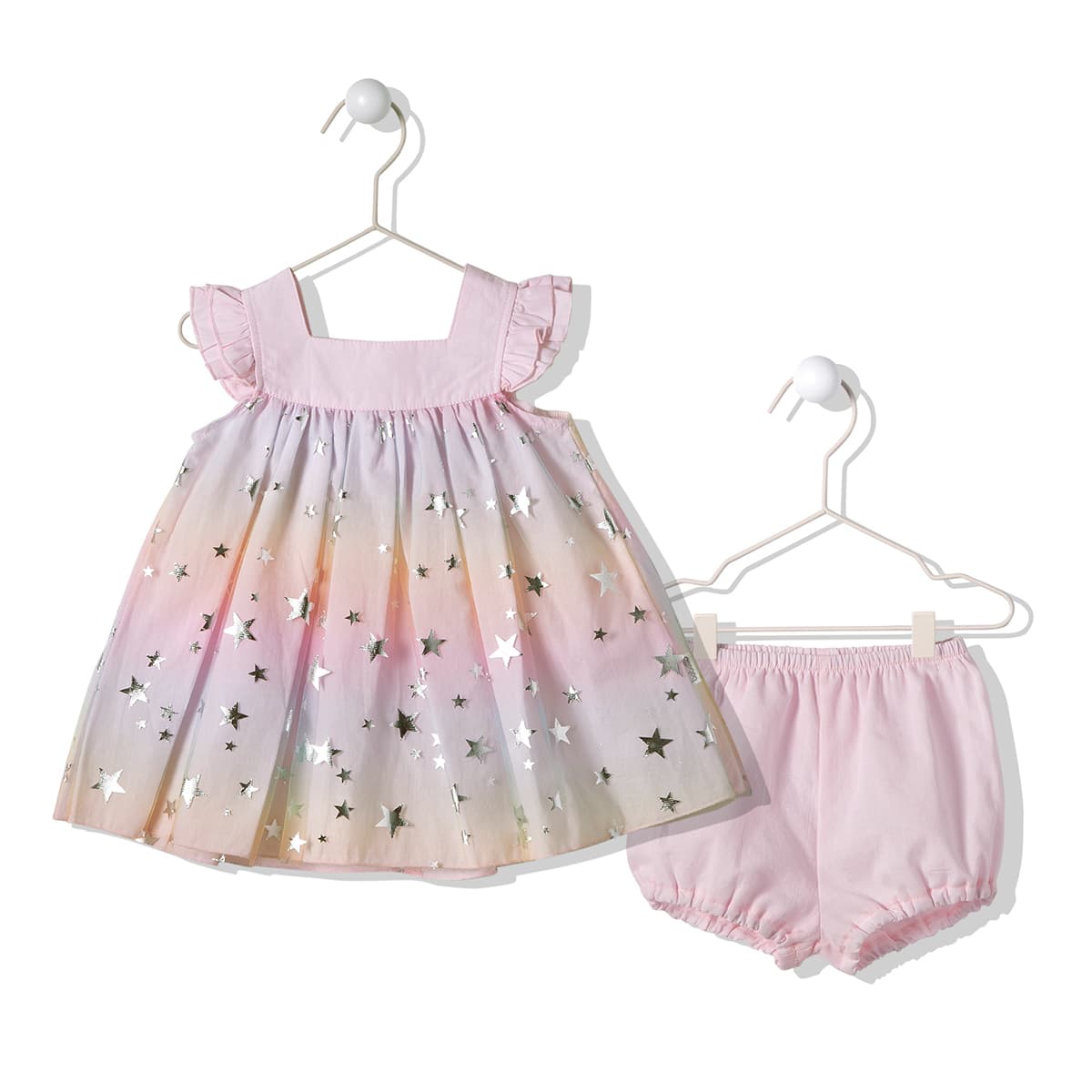 

Комплект Bebetto Платье Шорты Stars&pink Sky, р.  K3870 ТМ: Bebetto, Розовый, K3870