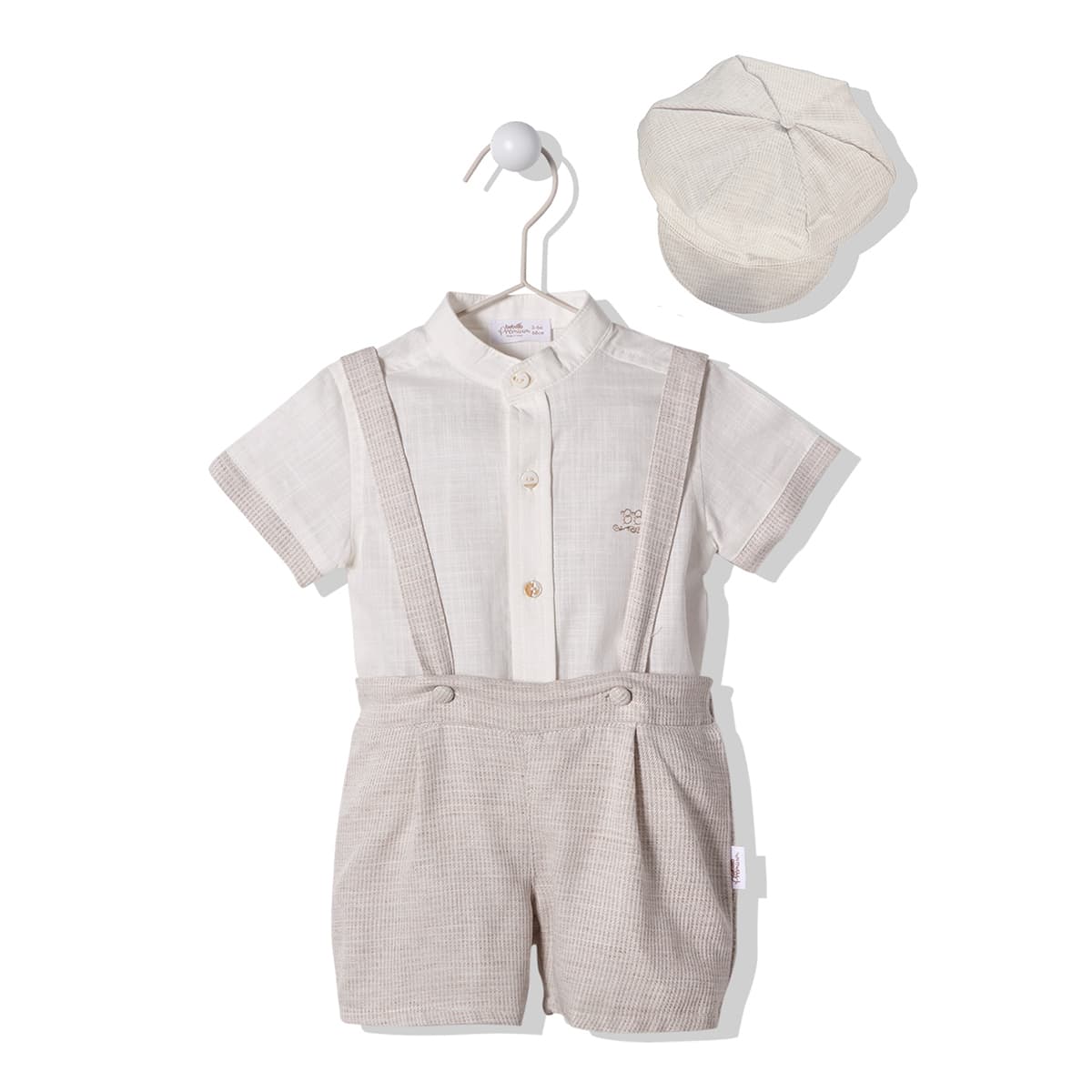 

Комплект Bebetto Рубашка Шорты Кепка Cool Boy, р.  K3973 ТМ: Bebetto, Бежевый, K3973
