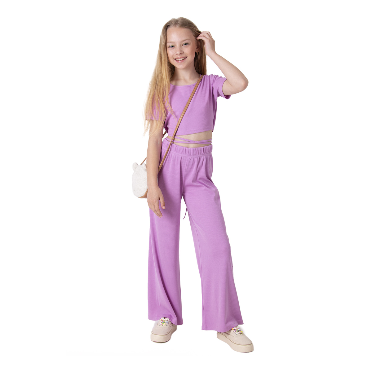 

Комплект Mevis Футболка и брюки Lilac, р.  4728 ТМ: Mevis, Розовый, 4728