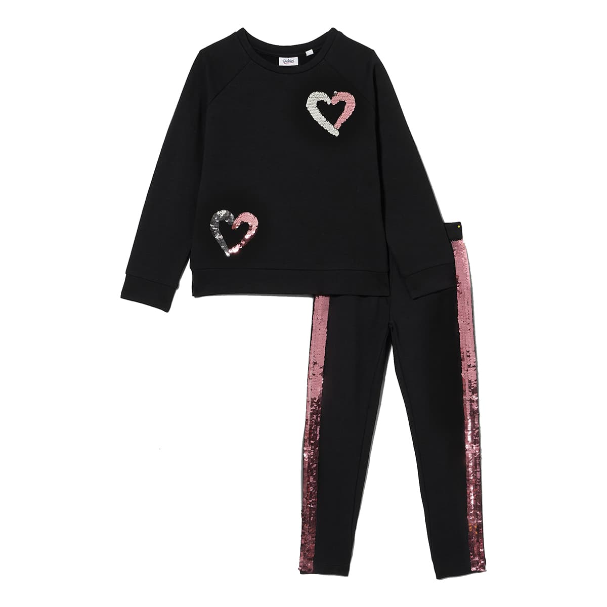 

Комплект утепленный BluKids Джемпер Леггинсы Two hearts, р.  6049511 ТМ: BluKids, Черный, 6049511