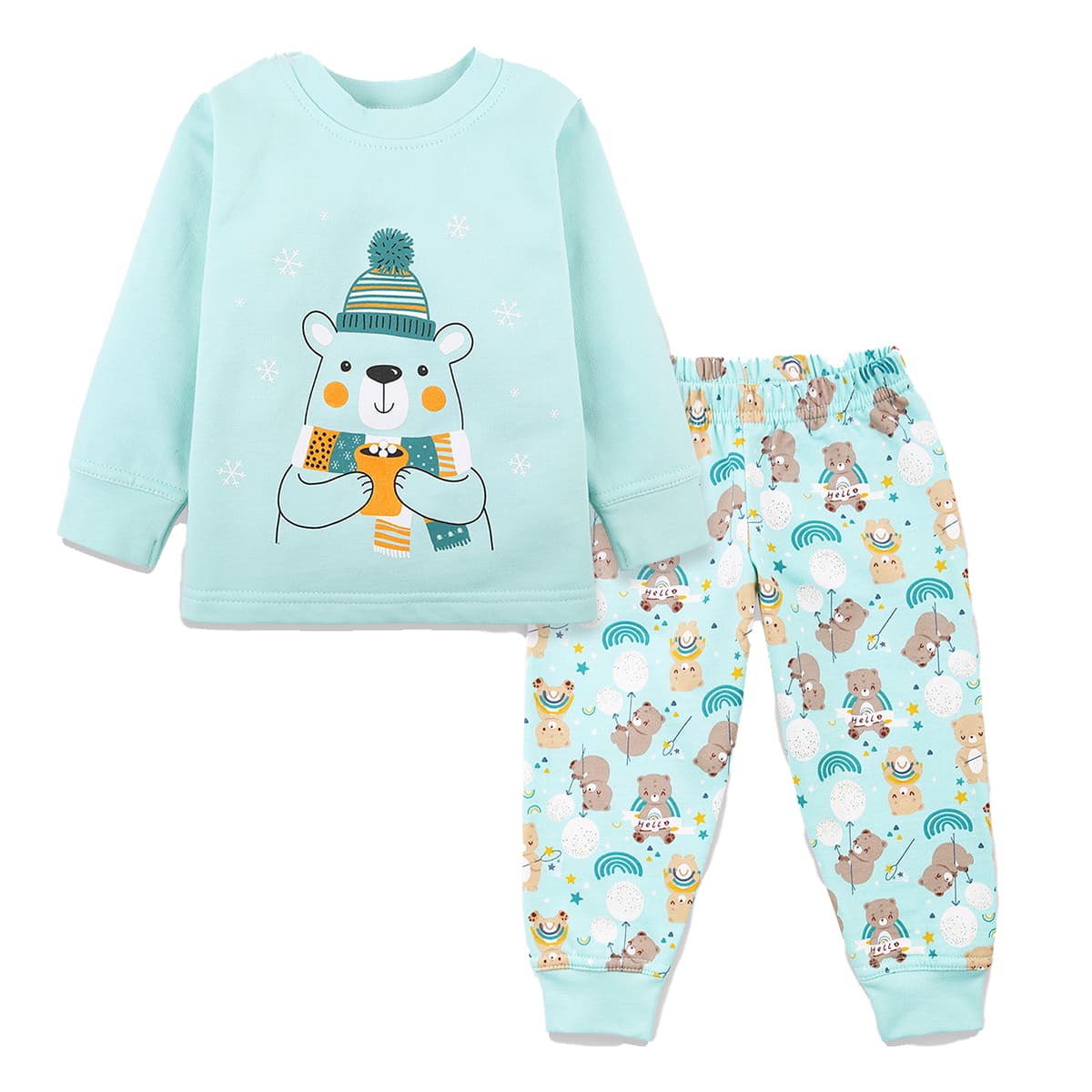 

Пижама утепленная Flamingo North Bear Menthol, р.  109-052 ТМ: ФЛАМИНГО, Коричневый с зеленым, 109-052