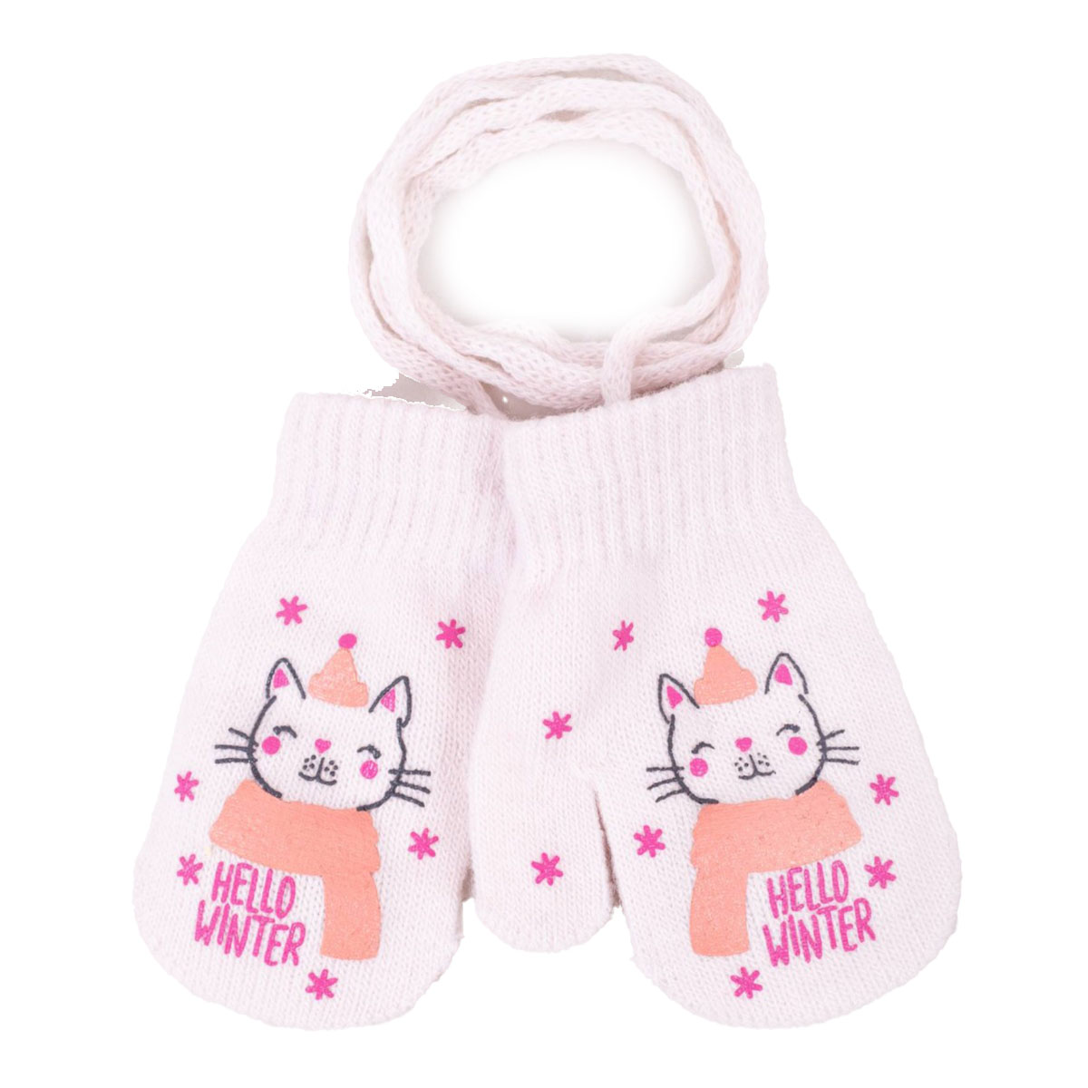 

Варежки зимние YO! Hello Winter, р.  RED-0116G-AA1A ТМ: YO, Белый, RED-0116G-AA1A