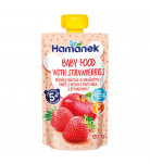 Пюре фруктове Hamanek Яблуко Полуниця, 120 г