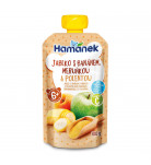Пюре Hamanek Яблуко, банан, абрикос та полента 100 г