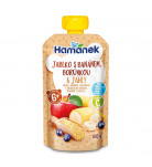 Пюре Hamanek Яблуко, банан, чорниця та пшоно 100 г