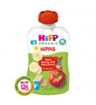 Фруктове органічне пюре HiPP HiPPiS Яблуко-Банан з дитячим печивом 100 г