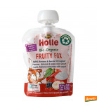 Органічне пюре Holle Fruity Fox Яблуко Банан Ягоди Йогурт 85 г
