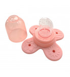 Силіконовий ніблер KinderenOK Nibi Teether 2in1 Рожевий