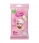 Вологі серветки Smile baby з харчовими інгредієнтами 0+ 10 шт