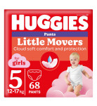 Підгузки-трусики Huggies Pants Little Movers Girl5 (12-17 кг), 68 шт