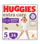 Підгузки-трусики Huggies Extra Care  5 (12-17 кг), 34 шт