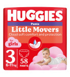 Підгузки-трусики Huggies Pants Little Movers Girls 3 (6-11 кг) 58 шт