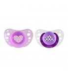Пустушка Chicco Physio Аir Heart and cloud Силікон 6-16 міс 2 шт