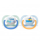 Пустушка Philips Avent Ultra Air I Love 0-6 міс 2 шт