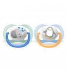Пустушка Philips Avent Ultra air Animal 0-6 місяців для хлопчиків 2 шт