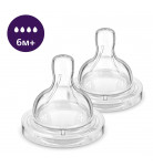 Силіконова соска Philips Avent Anti-Colic швидкий потік 6+ міс 2 шт