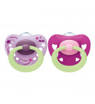 Пустушки Nuk Signature Night Girl р. 1, 2 шт