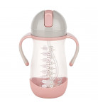 Пляшечка з трубочкою Dentistar Happy Healthy Pink 260 мл