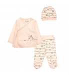 Комплект Hello Baby Bio Cotton 24KHLBUSET003-002 Льоля Повзуни Шапочка, р. 62