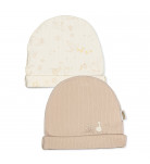 Набір шапочок Bebetto C1109 Beige, 2 шт., р. 43