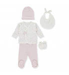Комплект Bebetto Льоля Повзунки Шапочка Царапки Слинявчик Z981 Pink, р. 62