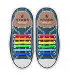 Набір шнурків силіконових AntiLaces Long Multicolor 12 шт