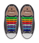 Набір шнурків силіконових AntiLaces Sport Multicolor 16 шт