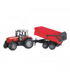 Трактор Bruder Massey Ferguson 7480 з причепом